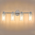 4 Light Bathroom Wall Light Fixtures Chrome Bathroom Wall Sconce by ALAISLYC