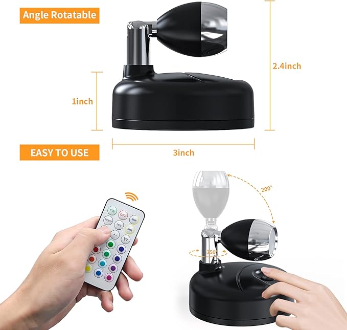 LED Spot Lights Indoor Wireless Battery Operated Small Spotlight - Image 4