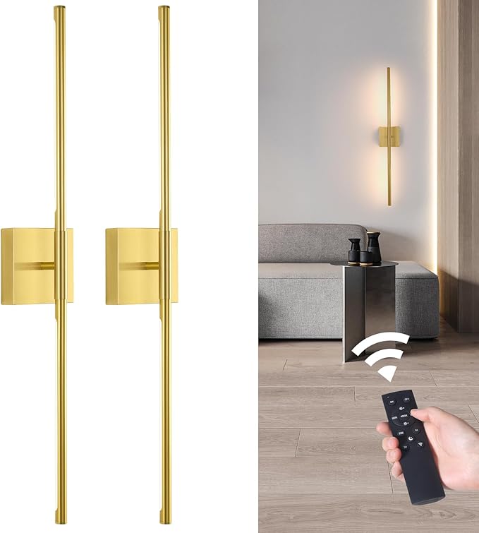 Battery Operated Wall Sconce Set of 2, 10400mAh Rechargeable Wall Sconces by Shenmoyl