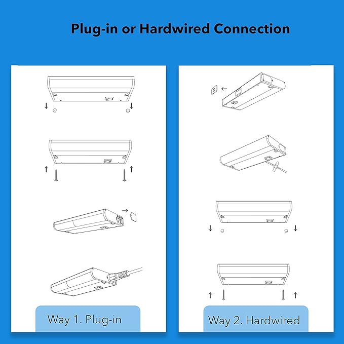 LAMPAOUS Hardwired Under Cabinet Lighting, Dimmable White and Color Changing - Image 7