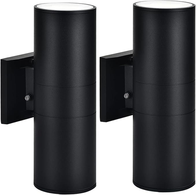 Up Dawn Outdoor Lights Exterior Wall Light Fixture Cylinder 3000K, Modern Black - Image 8