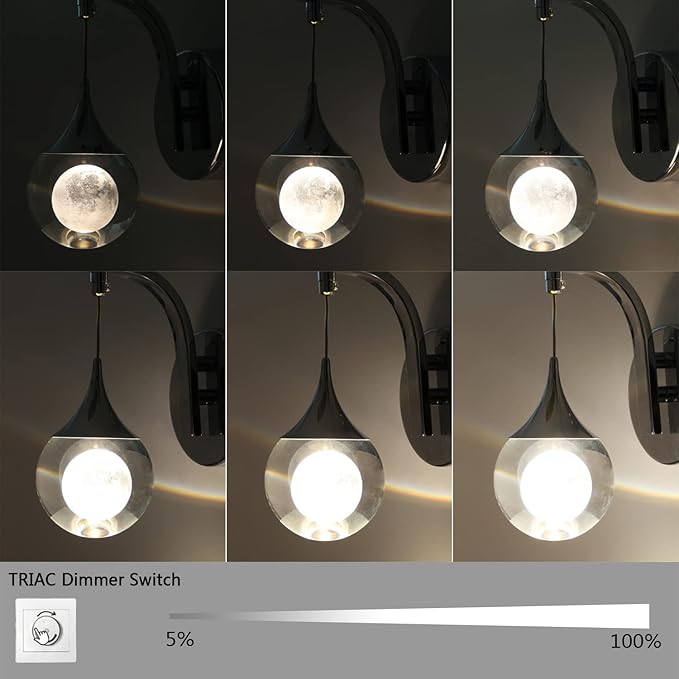 Sedelan LED Crystal Wall Sconce, Moon Modern Wall Light Fixture, 5W Dimmable - Image 5