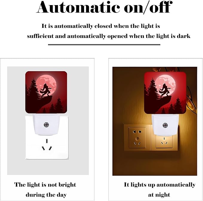 Blood Moon and Werewolves Night Light, Plug-in Night Lights - Image 3