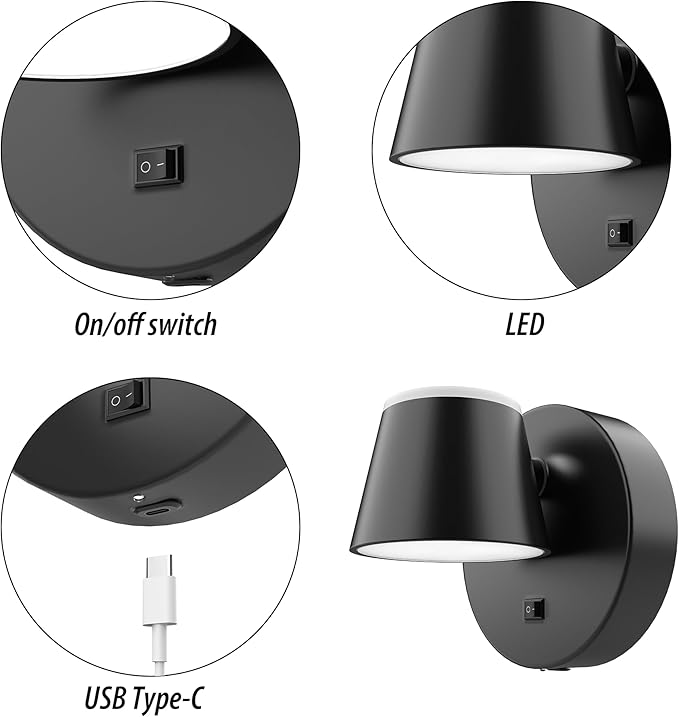 URSOLA Battery Operated Wall Sconce - Image 3