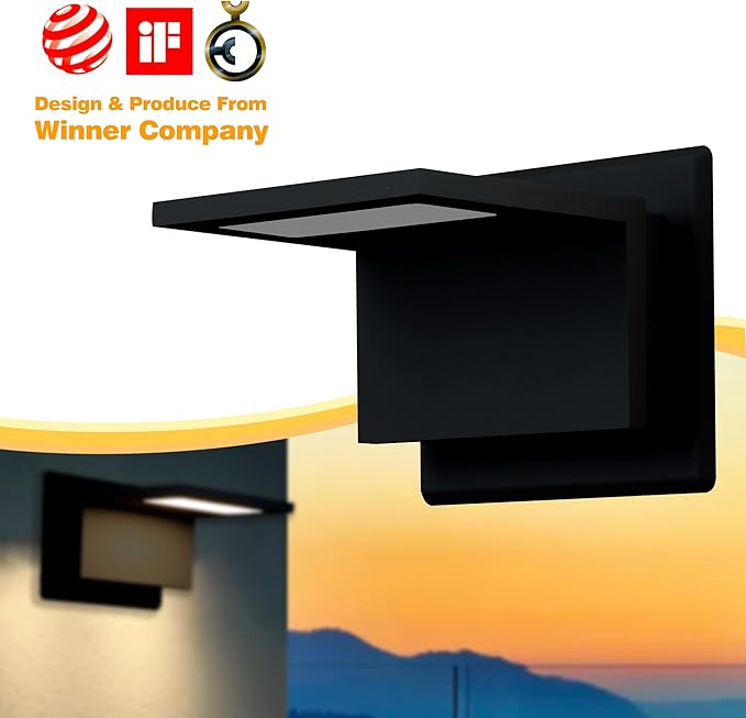 Wall Light Outdoor LED Wall Mount Lamp Black Modern Wall Mount Sconce Lantern - Image 2
