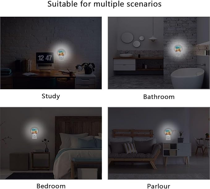 Seashell Starfish Night Light LED Plug in Nightlight Light Sensor Dusk to Dawn - Image 6