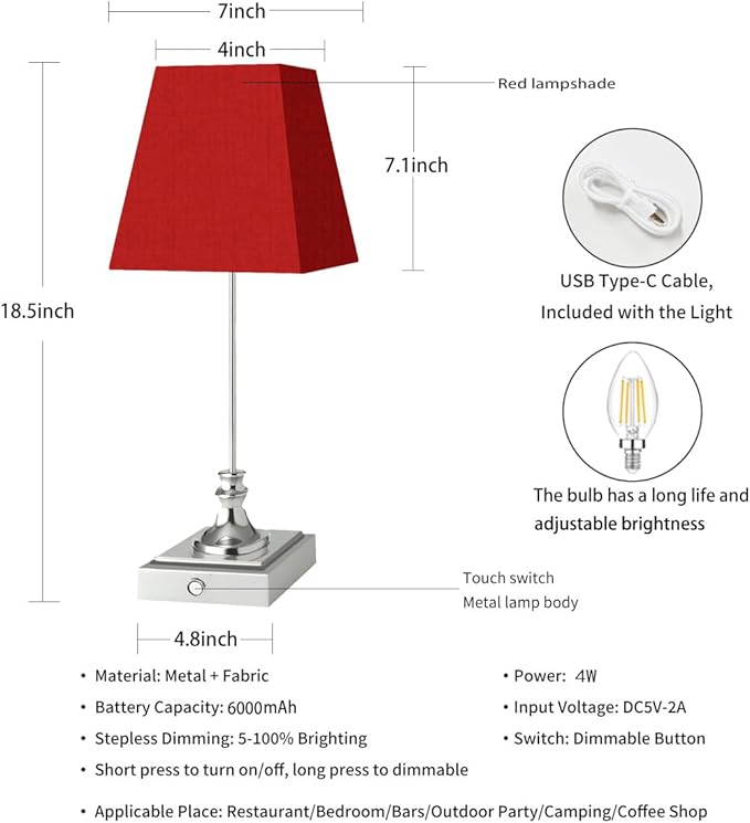 Rechargeable LED Table Lamps - Image 2