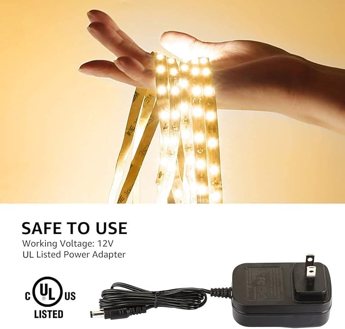 Lepro LED Strip Light White, 16.4Ft Dimmable Vanity Lights, 3000K Super Bright - Image 6