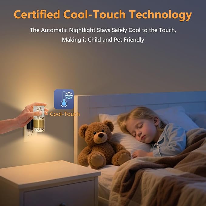 LED Night Lights Plug into Wall 2 Pack, Bubble Nightlight - Image 6