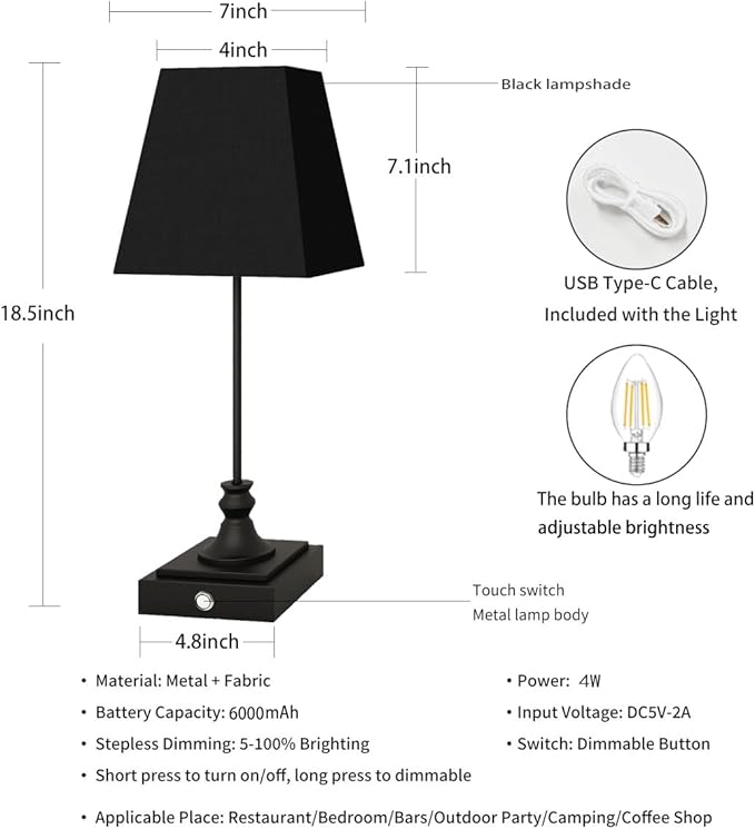Rechargeable LED Table Lamps - Image 2