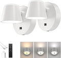 URSOLA Battery Operated Wall Lights Set of Two, LED Rechargeable Battery Wall by URSOLAYourHomeSolar