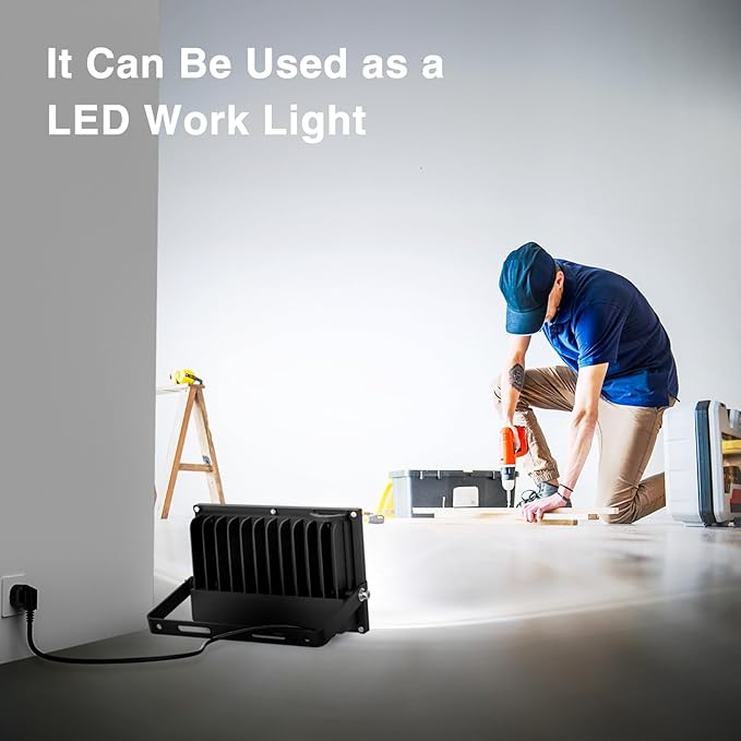 Onforu 80W Flood Lights Outdoor, 8000lm Bright LED Work Light - Image 3
