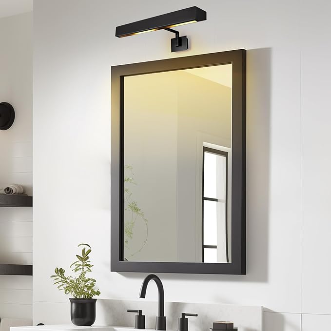 24" Picture Light Black Picture Light Hardwired, 2-Light Bronze Art Lights - Image 3