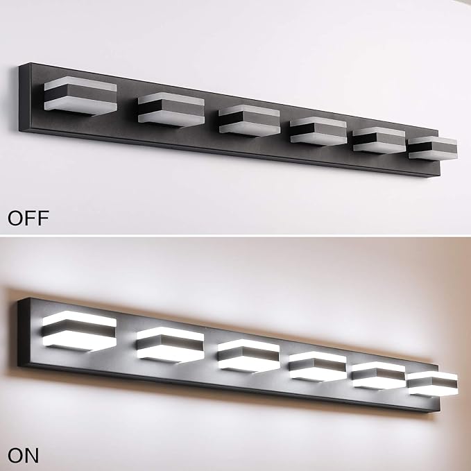 SOLFART Modern LED Vanity Light Matt Black Vanity Light Bathroom Lighting - Image 4
