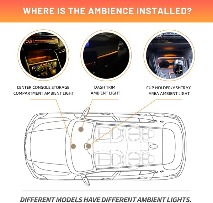 NJSBYL LED Interior Dashboard Storage Ambient Circuit Board - Image 2