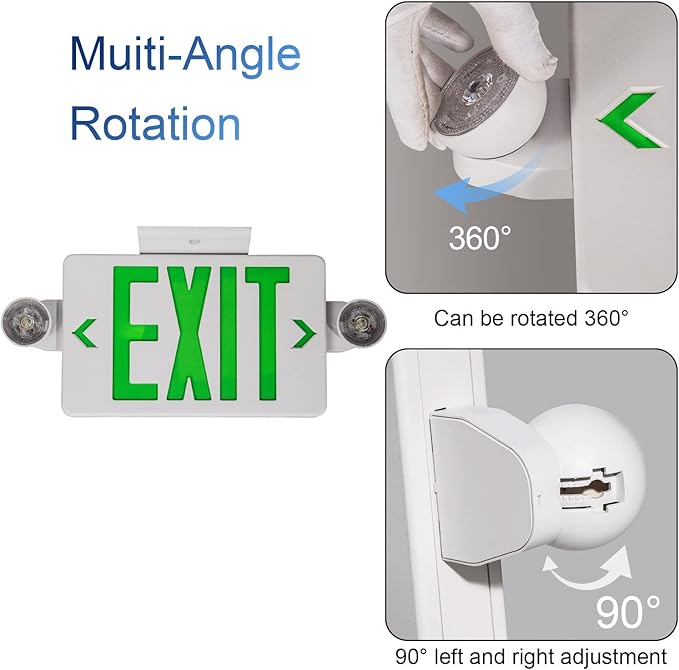 CM MZY Exit Sign with Emergency Light, Exit Signs with Battery Backup, Combo - Image 3