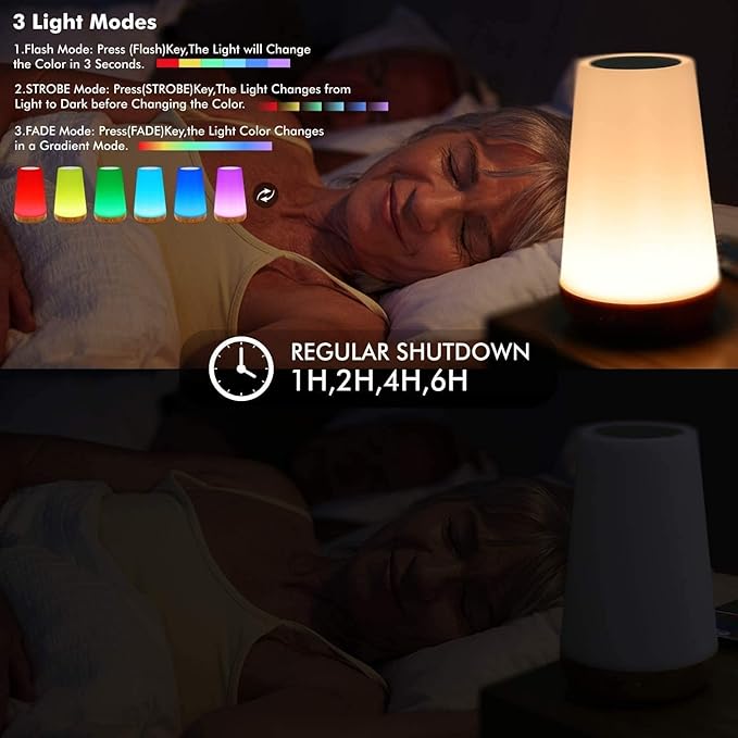THAUSDAS Night Light, Dimmable Touch Lamp - Image 5