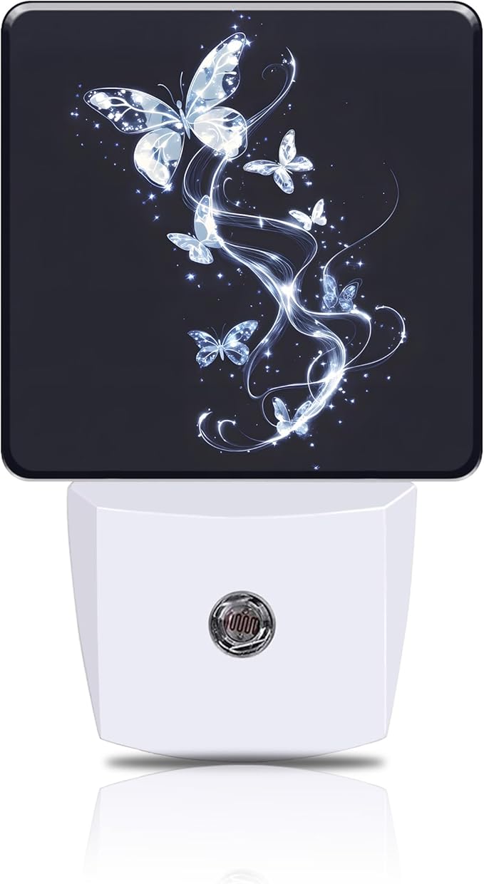 Night Light Glowing Butterflies Night Lights Plug into Wall Smart Dusk to Dawn by FOISIIAEA