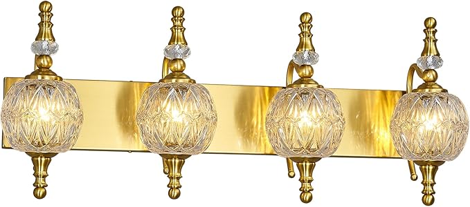 Modern Crystal Bathroom Vanity Lights Fixtures Over Mirror Gold Vintage - Image 8