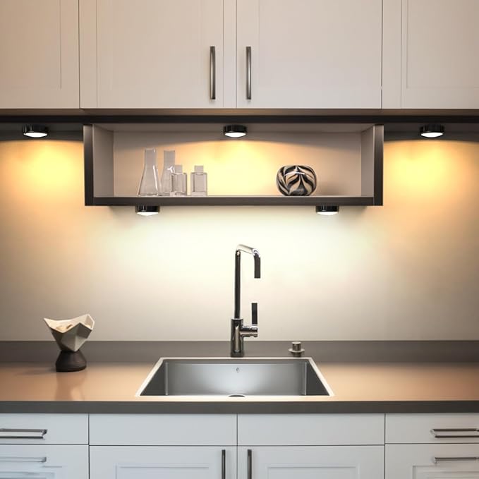 HELPLEX Puck Lights, 16 Colors Changeable Under Cabinet Lights Battery Powered - Image 7