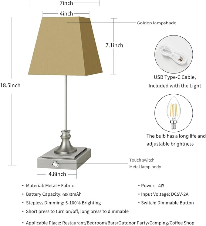 Rechargeable LED Table Lamps - Image 2