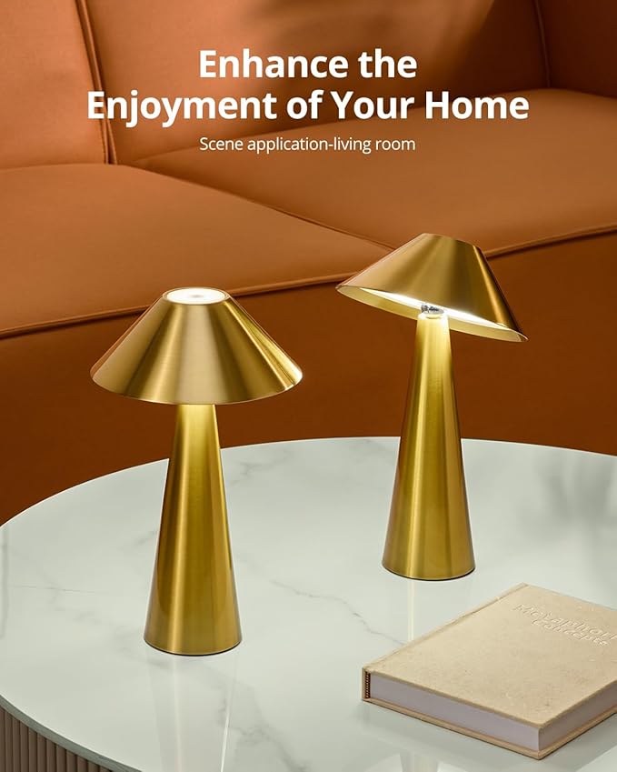 Bojim 2 Pack Rechargeable Cordless Table Lamp, Touch - Image 7