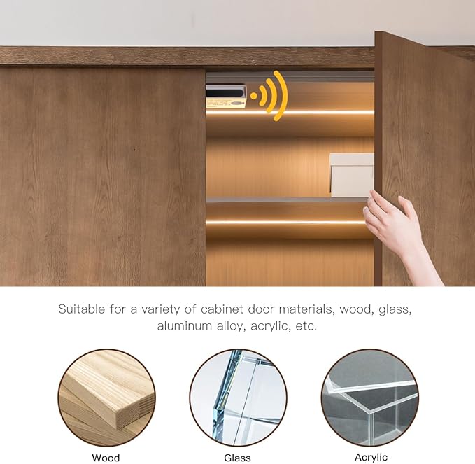 12V COB LED Strip Light, 6 -in-1 Door Sensor Control LED Under Cabinet Lighting - Image 6