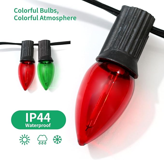 Meconard C7 Led Replacement Christmas Light Bulb, C7 Shatterproof Led Bulbs - Image 5