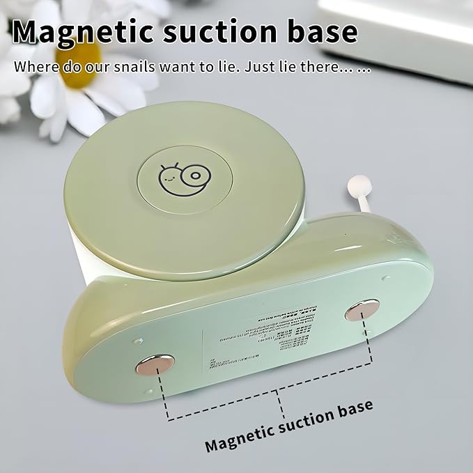 Cute Snail Night Light | Magnetic Base Dimmable Bedside Lamp | 800mAh - Image 3