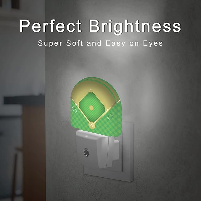 Baseball Night Light, Sport Field Night Lights Plug into Wall Decor - Image 3