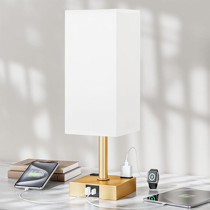 Gold White Touch Table Lamp - Image 7