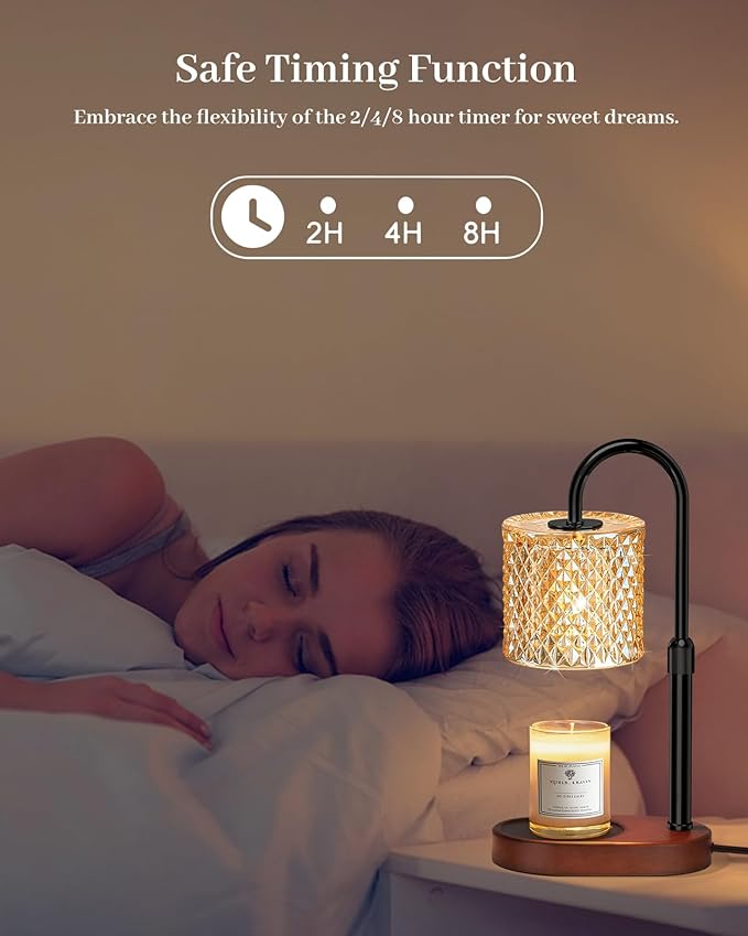 Candle Warmer Lamp with Timer Dimmer Height Adjustable - Image 2