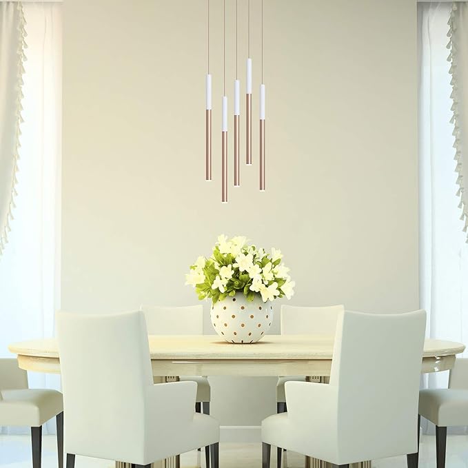 ALTAIR 5 Mini Pendant Lighting White-Copper - Image 8