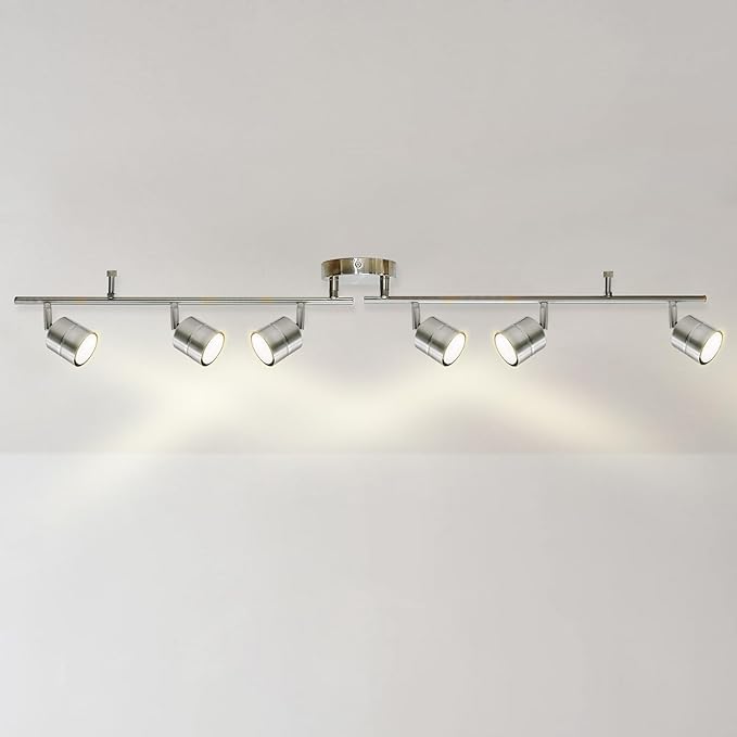 6-Light Brushed Nickel Track Lighting Kit by MingBright