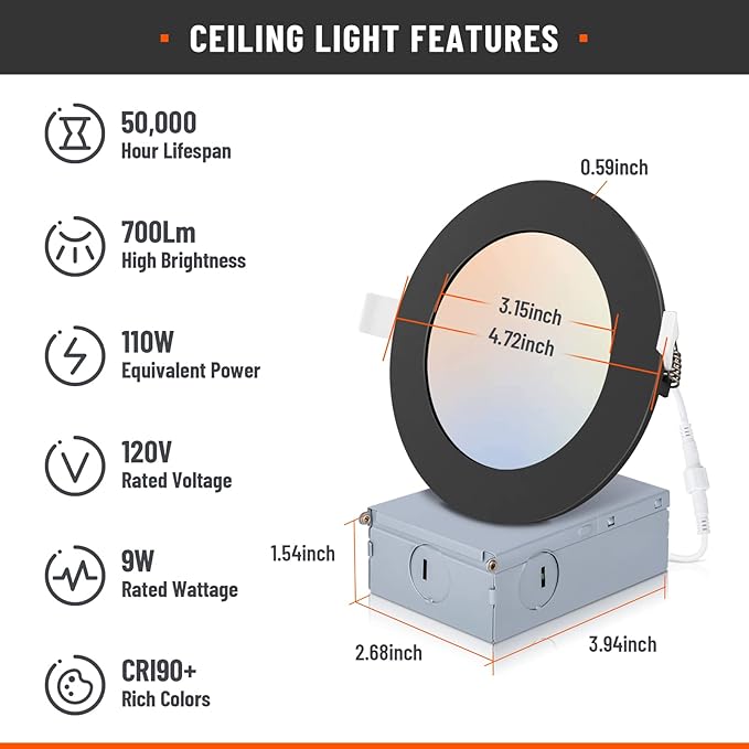 6 Pack Recessed Lighting 4 Inch - Image 2