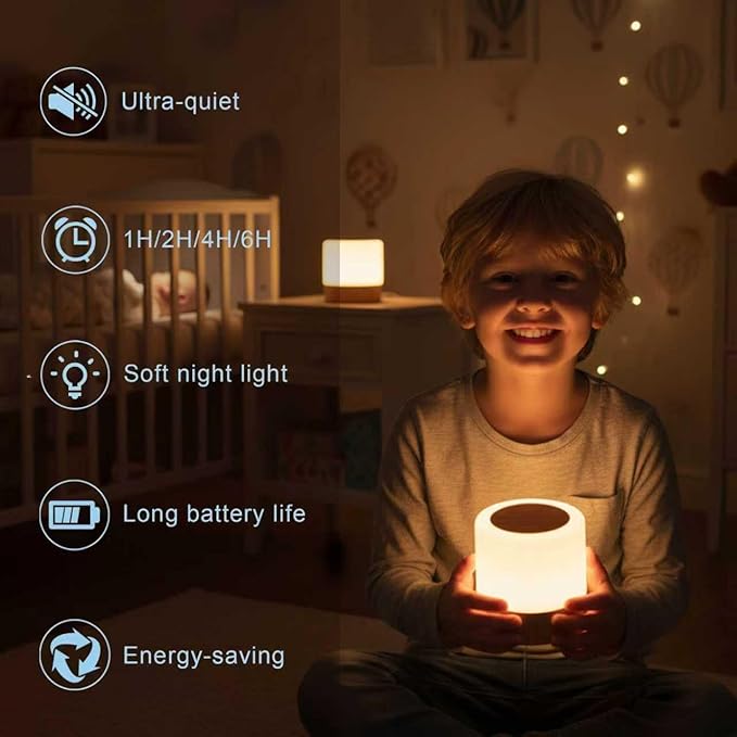 Baby Night Light Nursery Lamp: Touch Dimmable Light - Image 3