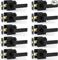 Estmoon Privacy Door Lock, 10 Pack Matte Black Keyless Door Handles Interior by ESTMOON