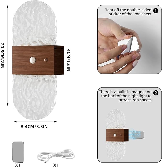 Magnetic Wall lamp Without Wiring, USB Charging Modell, Human-Sensing Ambient - Image 2