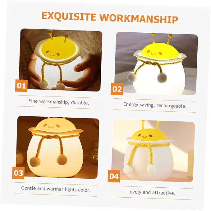 Silicone Bedroom Night Light Color Changing Animals Night Lamp USB Rechargeable - Image 2