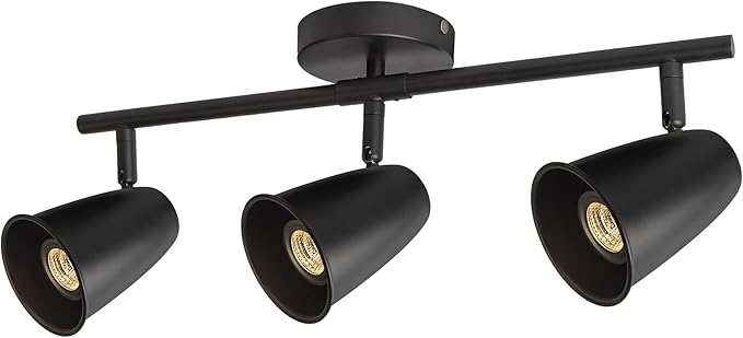 Aisilan LED 3-Light Track Lighting Fixtures Ceiling, Matte Black GU10 Track by AisilanLighting