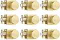 Haidms Gold Door Knobs Passage, Heavy Duty Square Brushed Gold Hall and Closet by Haidms