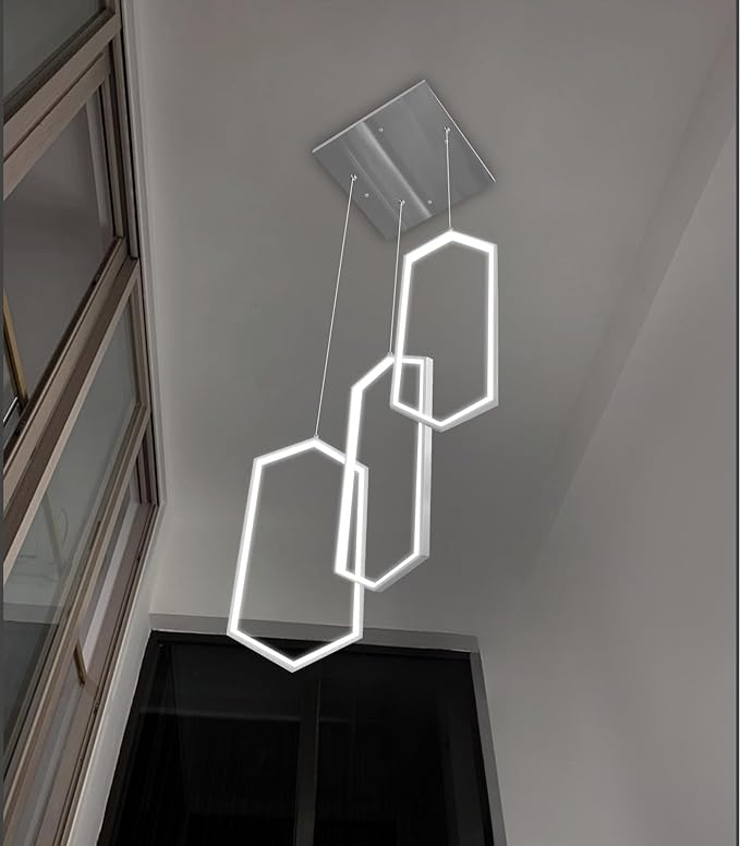 3-Rings Dimmable Pendant Lighting Adjust LED Mini Chandelier Ceiling Light - Image 6