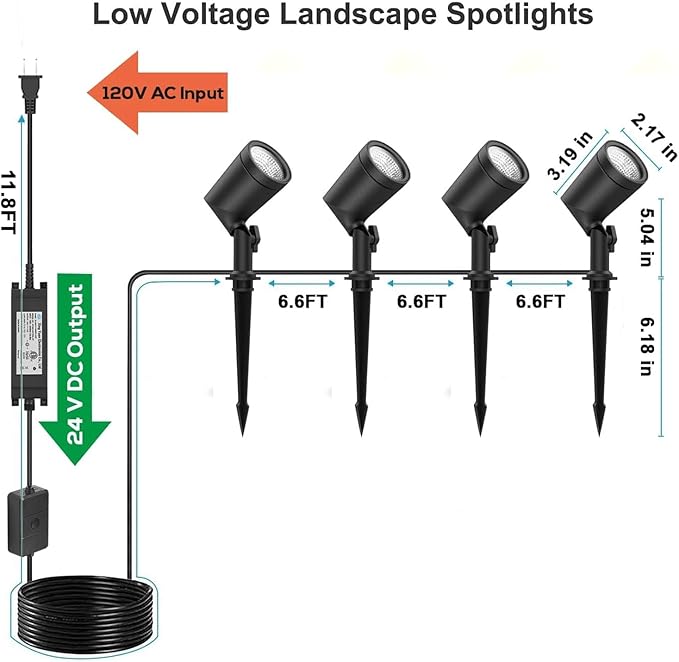 ZYAN Smart RGB Color Changing Outdoor Landscape Spot Lights, APP Control and - Image 9