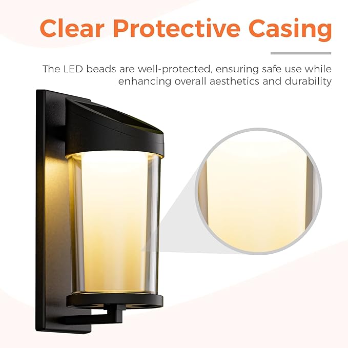 Solar Yard 4-Pack Outdoor Wall Lights, Light Fixture, LED Exterior Lighting - Image 7