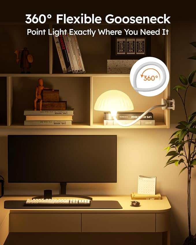 Rechargeable Clip On Lamp, Cordless Touch Control Desk Lamp - Image 8