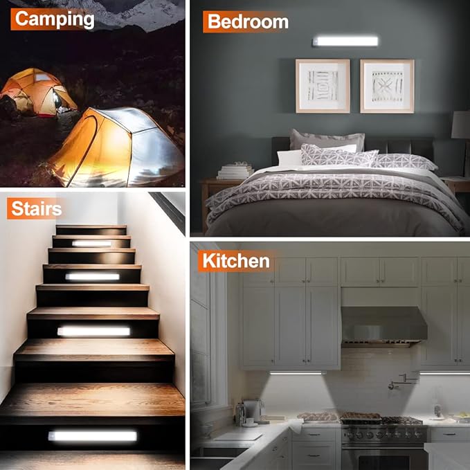 PRIORARE Motion Sensor Closet Light 54 LED Under Cabinet Night Lighting - Image 7