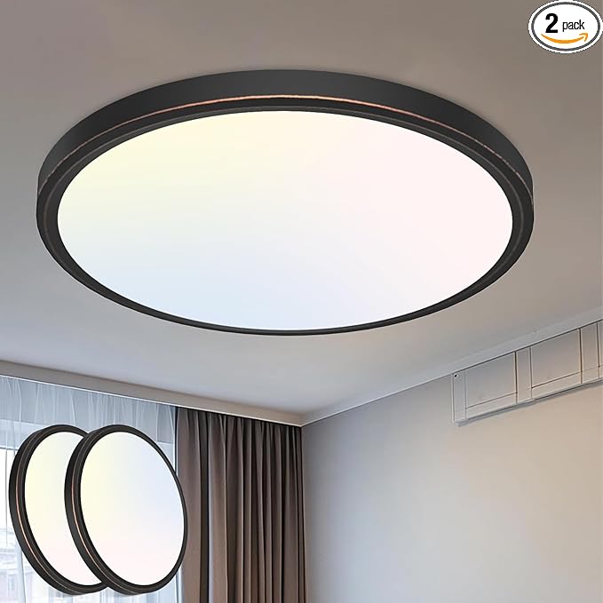 libtit 16Inch Flush Mount LED Ceiling Light Fixture, 3000K 4000K 6500K by Libtit