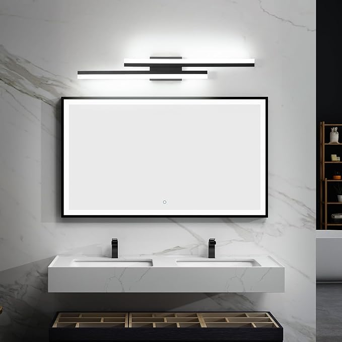 PRESDE 32 Inch LED Vanity Light Black Bathroom Light Fixtures Over Mirror - Image 7
