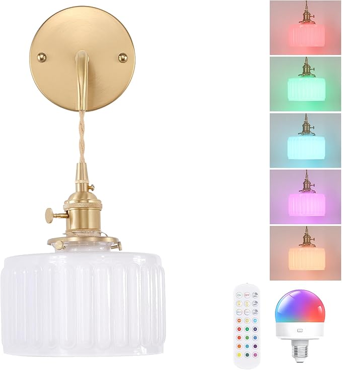 Battery Operated Wall Sconce by Shenmoyl