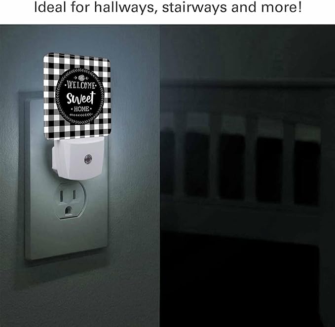 LED Night Light, Welcome Sweet Home Wreath LED Night Light Plug into Wall - Image 2